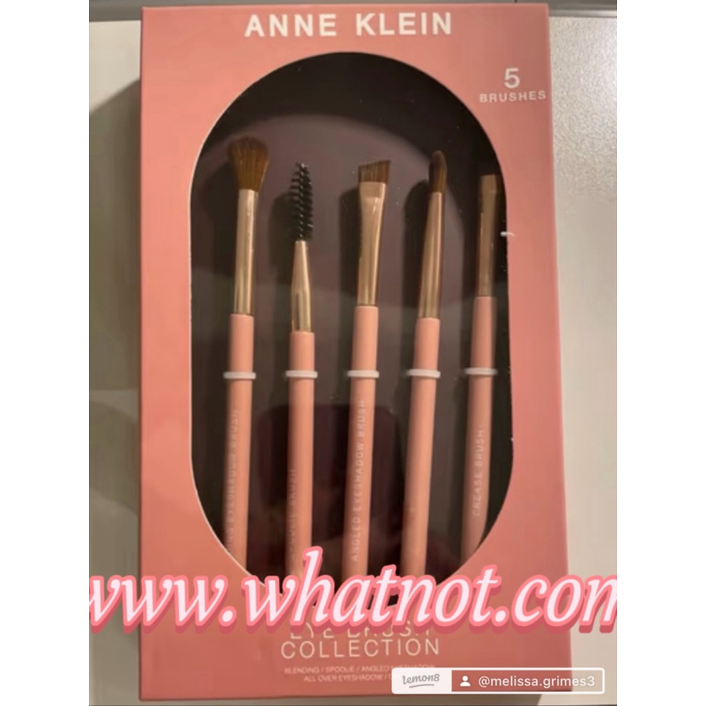 Anne Klein Makeup Brush Set Pink Gold One Size